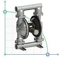Пневматический мембранный насос PHOENIX P1000 ALU SANTOPRENE+PTFE/PTFE